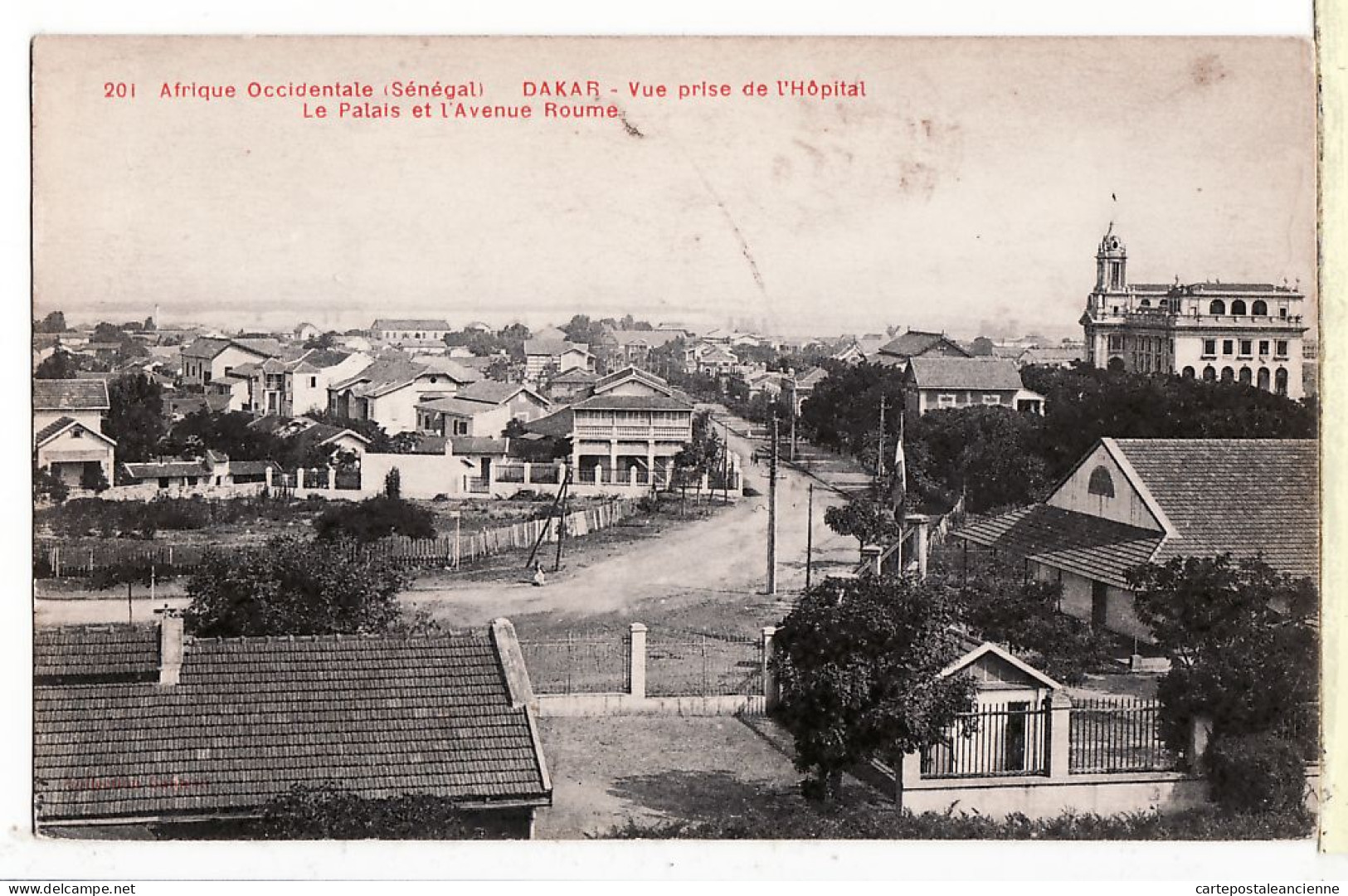 07874 / ⭐ Senegal DAKAR HOPITAL PALAIS Avenue ROUVE CPA 1910s - Afrique Occidentale Francaise AOF 201 - Senegal