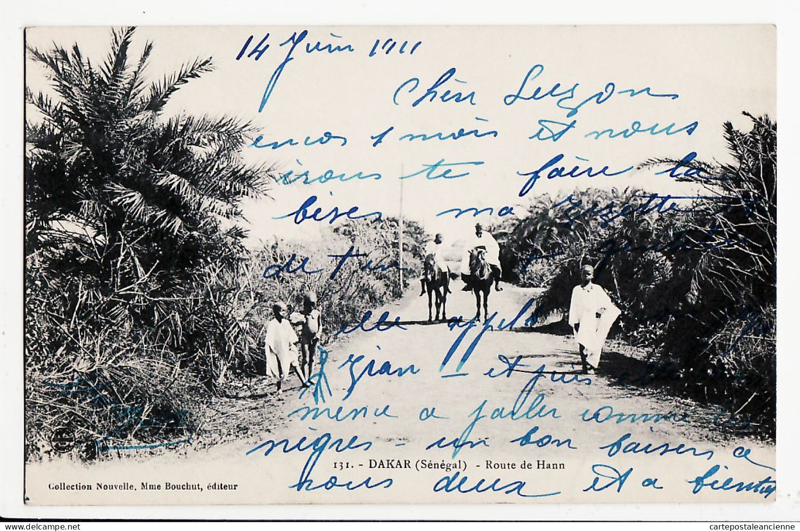 07754 / ⭐ Senegal DAKAR Route De HANN Indigenes Chevaux 1911 Afrique Occidentale Collection Mme BOUCHUT - Sénégal