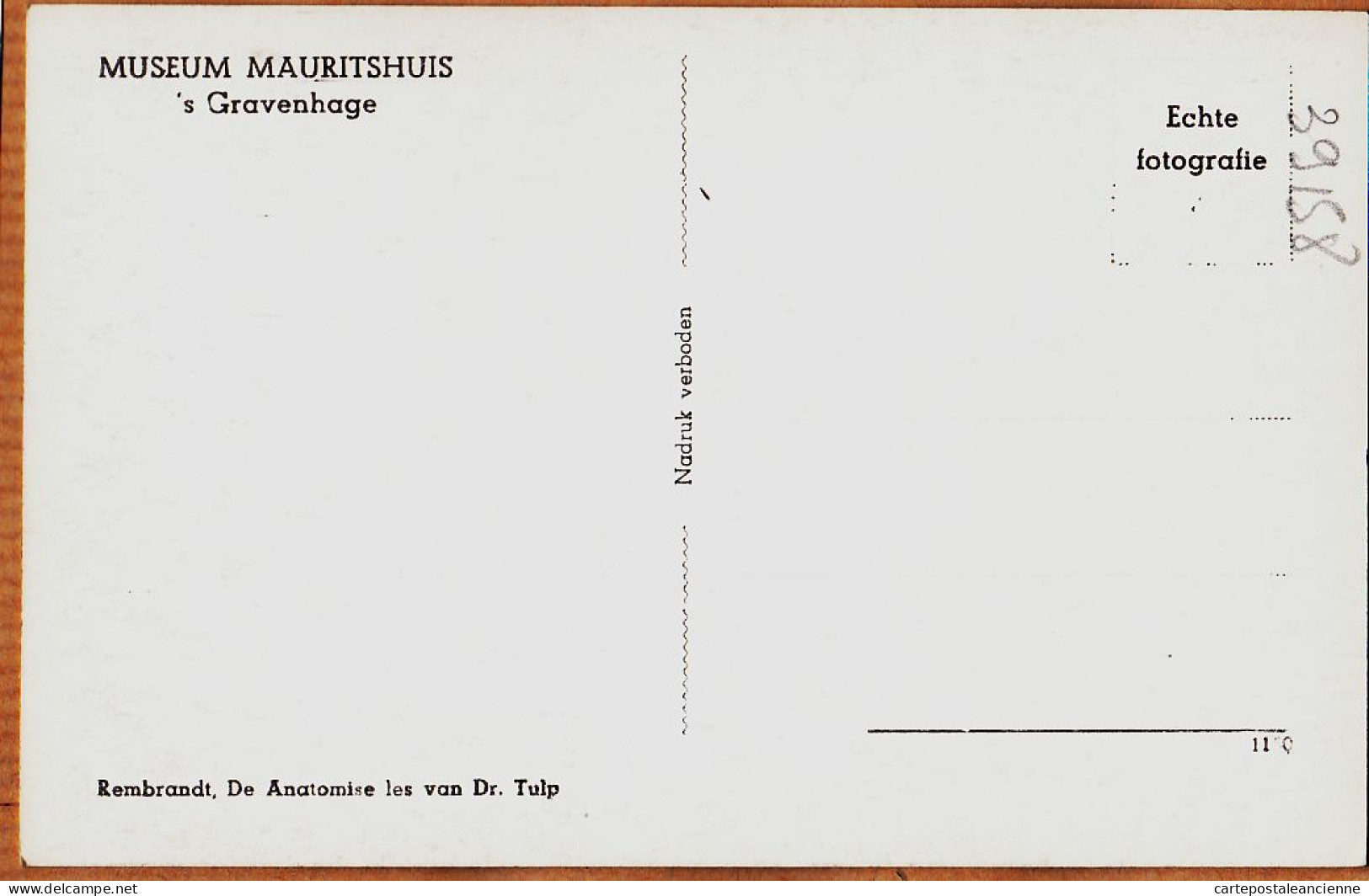 07577 ●  'S GRAVENHAGE REMBRANT De Anatomise Les Van Dr. TULP Zuid-Holland Museum MAURITSHUIS 1950s Foto-Bromure 1150  - Den Haag ('s-Gravenhage)