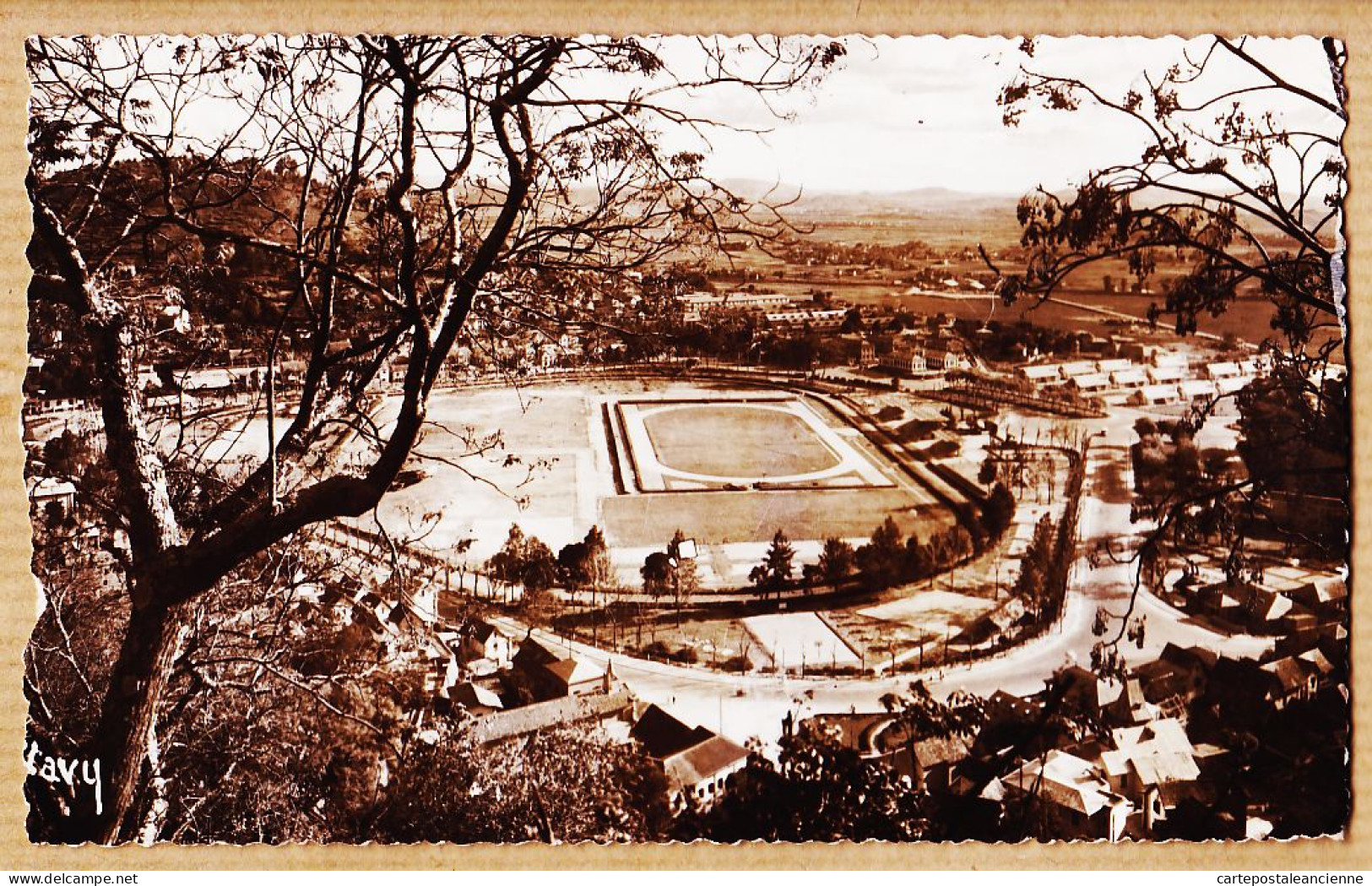 07905 ● Véritable Photo Faite à La Main STAVY 1940s MADAGASCAR TANANARIVE MAHAMASINA Stade Stadium N°514 - Madagascar