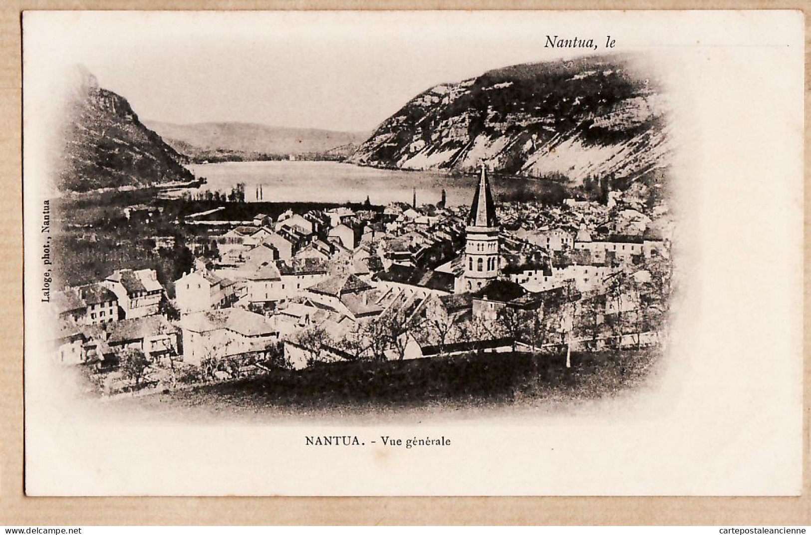 07646 ● Photo Edition LALOGE 1890s - NANTUA Ain Vue Générale De La Ville Et Du Lac Etat: PARFAIT - Nantua