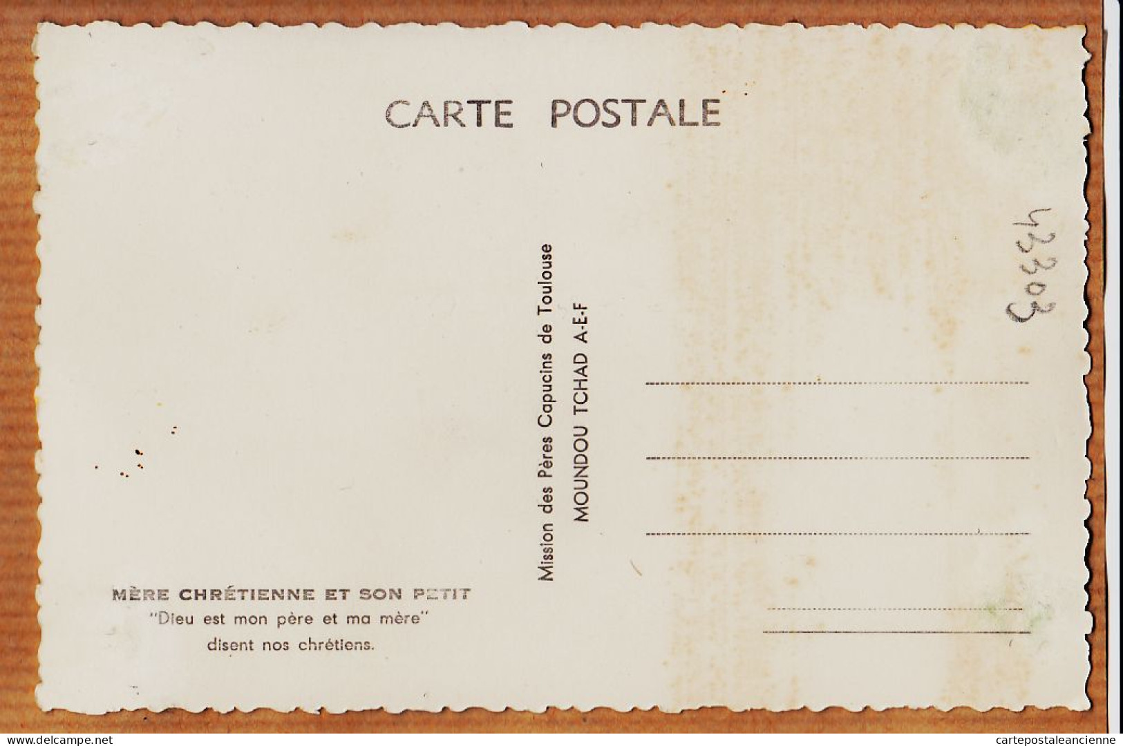 07633 / ⭐ Ethnic MOUNDOU Mère Chrétienne Et Son Petit DONIA Tchad A.E.F 1950s Mission Pères Capucins TOULOUSE - Ciad