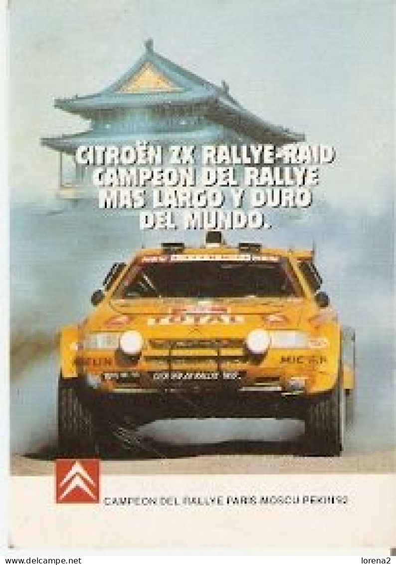 Pegatina. Citroen ZX Rallye-Raid. Paris-Moscu-Pekin 92. 24-aut93 - Adesivi