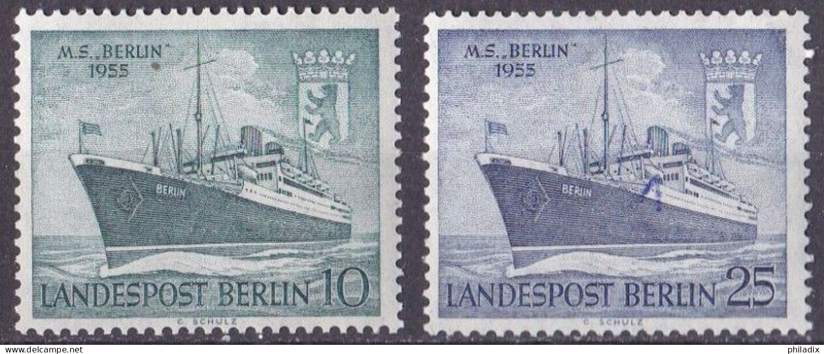 Berlin 1955 Mi. Nr. 126-127 **/MNH (A5-7) - Ongebruikt