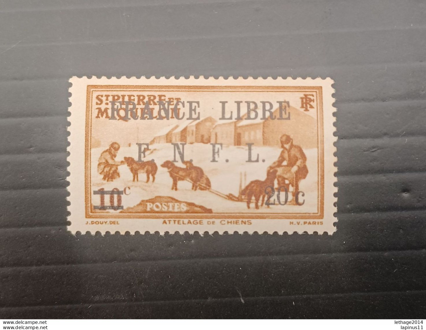 ST PIERRE ET MIQUELLON 1941 STAMPS OF 1922 OVERPRINT FRANCE LIBRE F N F L CAT. YVERT N. 274 MNH - Unused Stamps