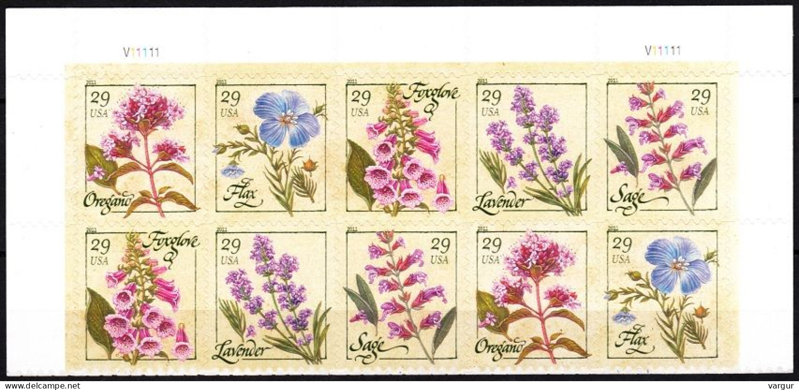 USA 2011 FLORA Plants Flowers: Crops In Blossom. BLOCK Of 2 Strips, Mint - Autres & Non Classés