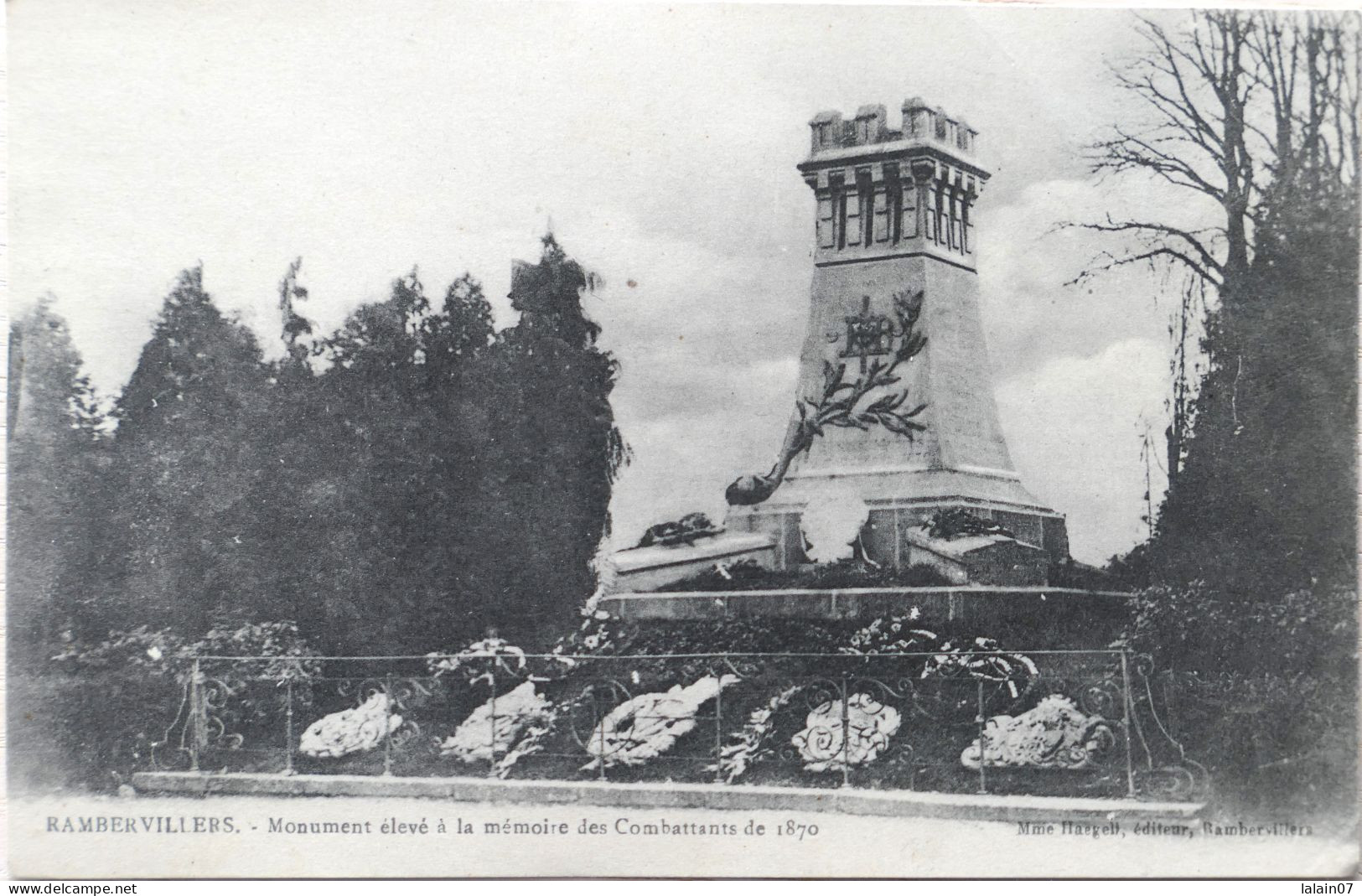 C. P. A. : 88 : RAMBERVILLERS : Monument élevé à La Mémoire Des Combattants De 1870, En 1917 - Rambervillers