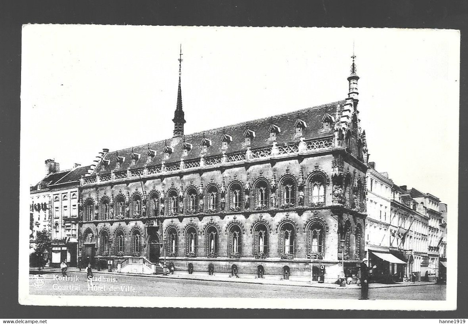 Kortrijk Stadhuis Briefstempel 1941 Hotel De Ville Courtrai Htje - Kortrijk