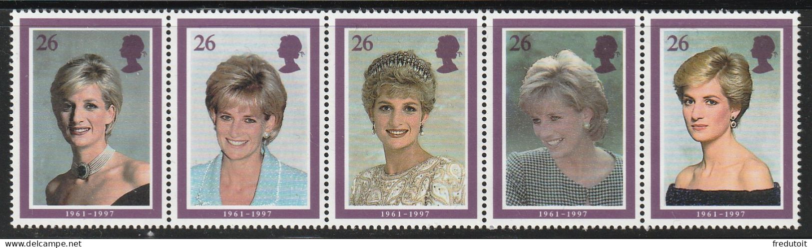 GRANDE BRETAGNE - N°2017/21 ** (1998) Hommage à Diana - Unused Stamps