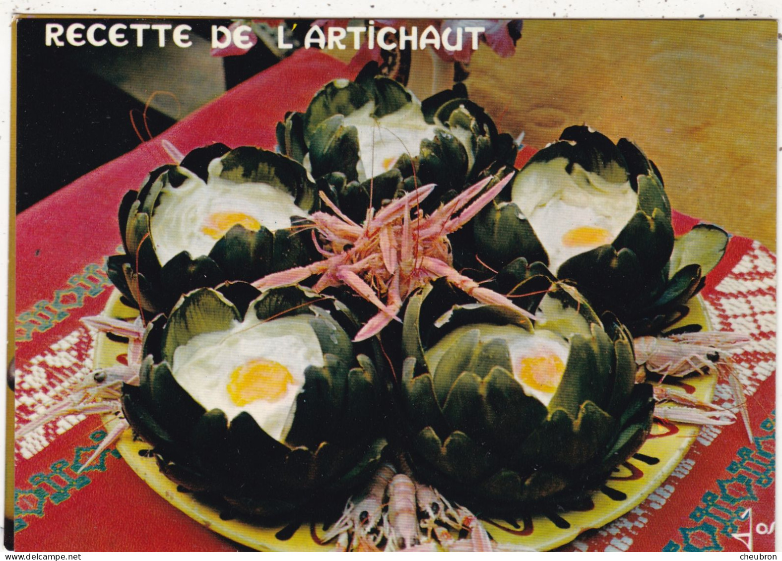 RECETTES DE CUISINE.." L'ARTICHAUT AUX FRUITS DE MER ". - Küchenrezepte