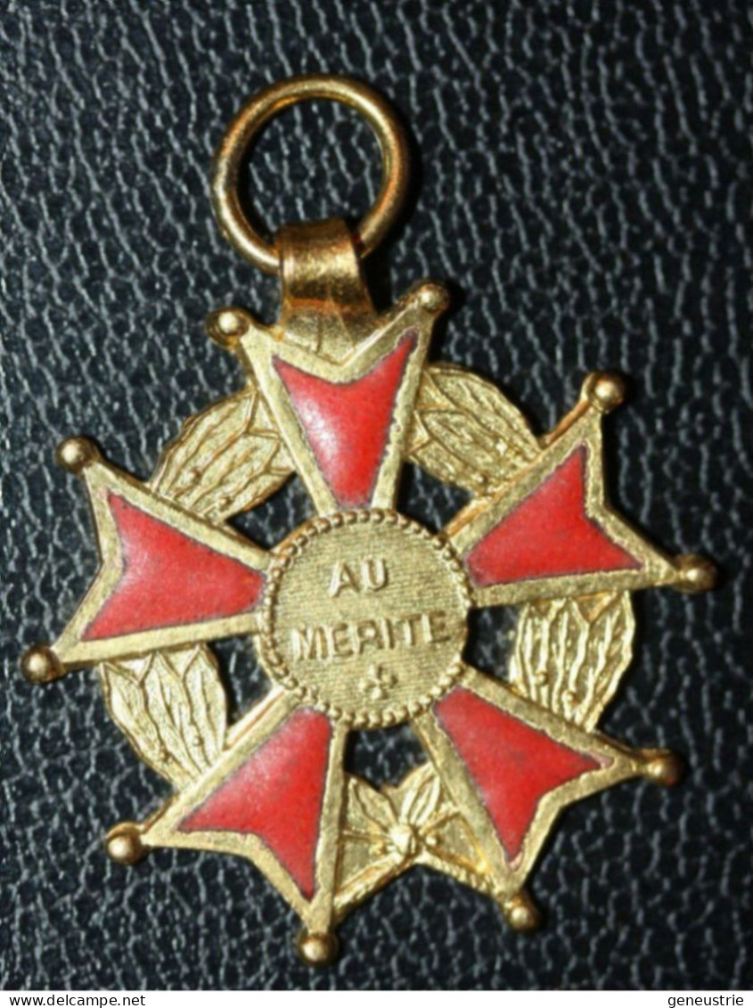 Belle Médaille De Récompense Scolaire école "Au Mérite" Reward School Medal - Otros & Sin Clasificación