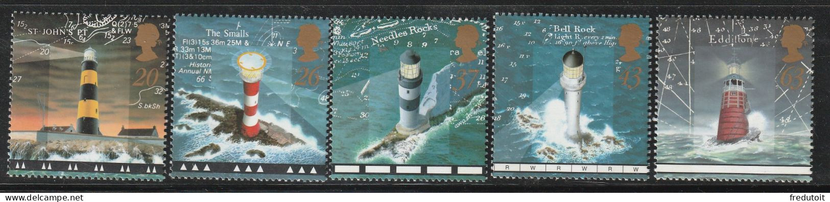GRANDE BRETAGNE - N°2031/5 ** (1998) Phares - Unused Stamps