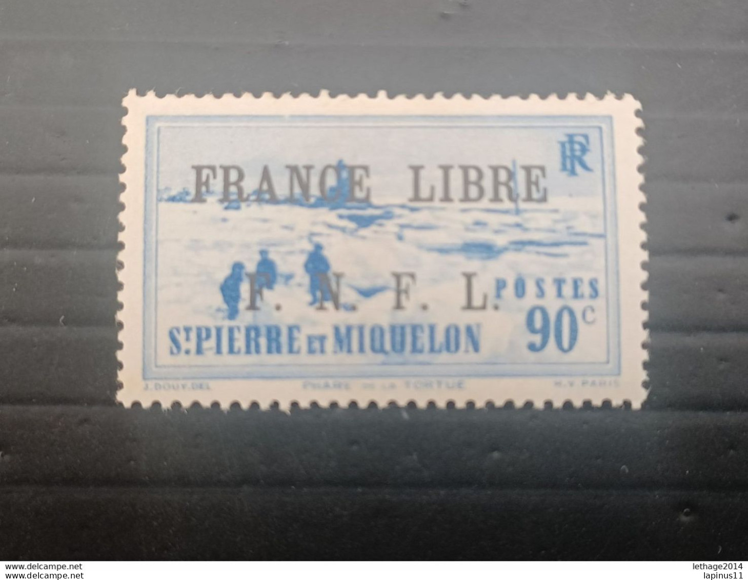 ST PIERRE ET MIQUELLON 1941 STAMPS OF 1922 OVERPRINT FRANCE LIBRE F N F L CAT. YVERT N. 262 MNH - Ongebruikt