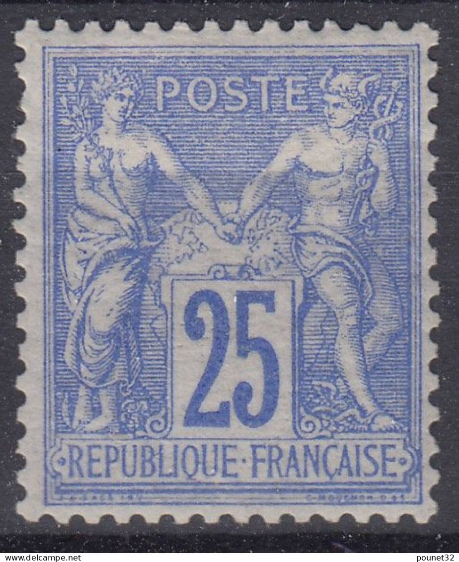 TIMBRE FRANCE SAGE 25c OUTREMER N° 78 NEUF * GOMME CHARNIERE FORTE - COTE 650 € - 1876-1898 Sage (Type II)