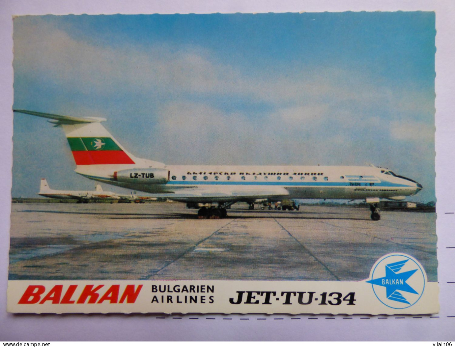 BALKAN  TU 134   /   AIRLINE ISSUE / CARTE COMPAGNIE - 1946-....: Modern Tijdperk