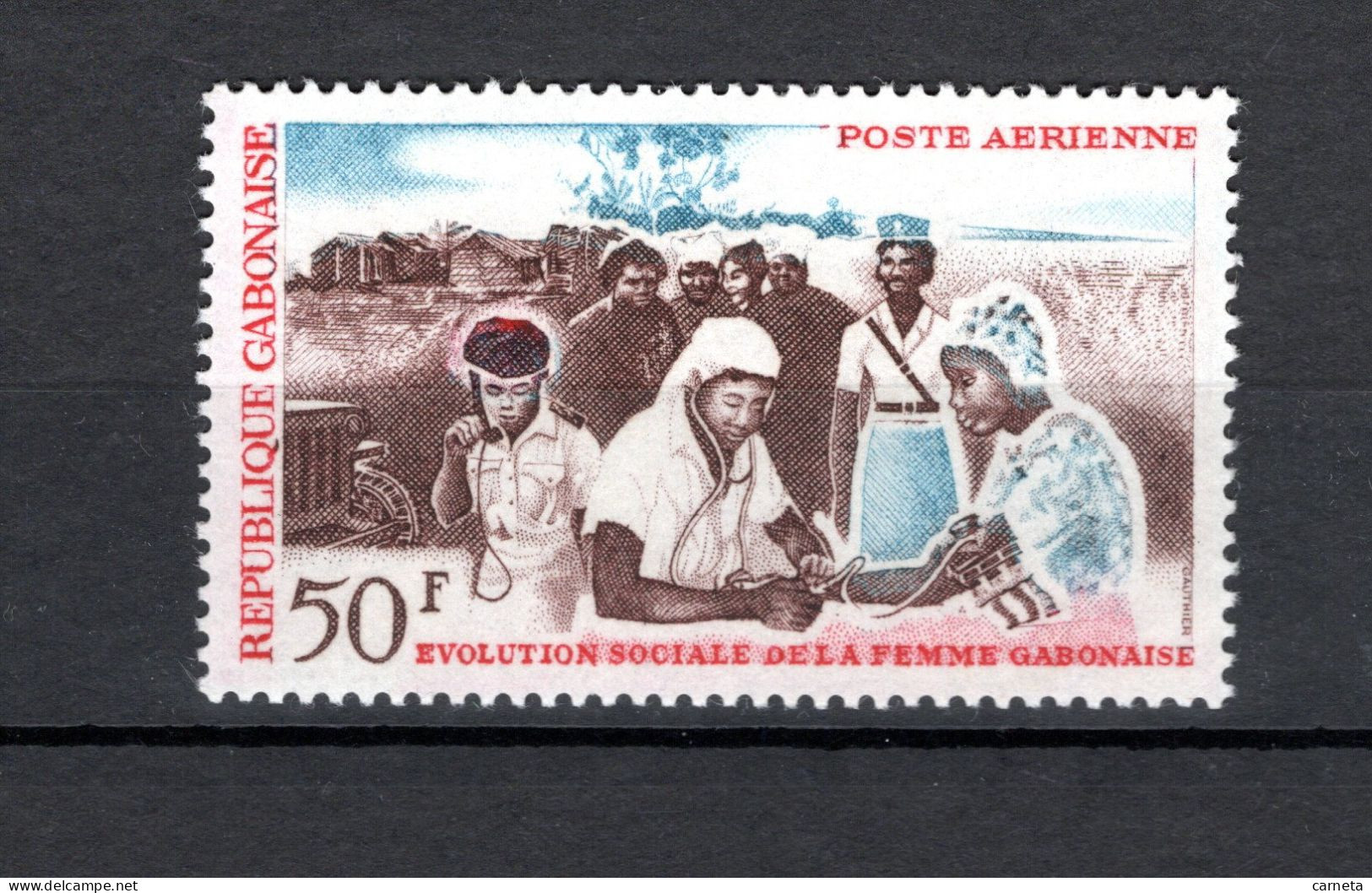 GABON  PA  N° 30  NEUF SANS CHARNIERE COTE 1.50€   FEMME - Gabon (1960-...)