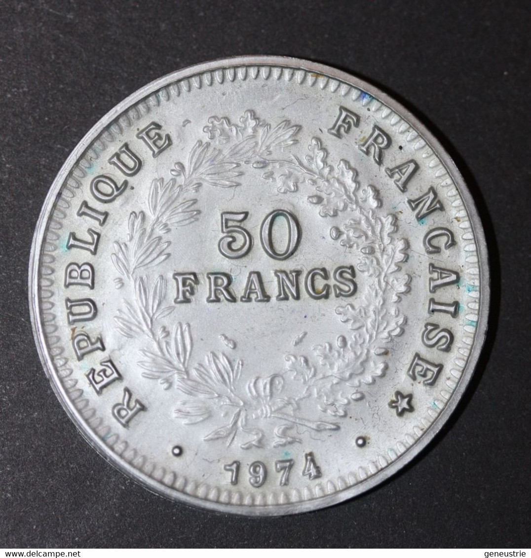 Pièce De 50 Francs Type Hercule 1974 - Jeton Plastique école En Francs Années 60 - Coins School Token - Professionnels / De Société