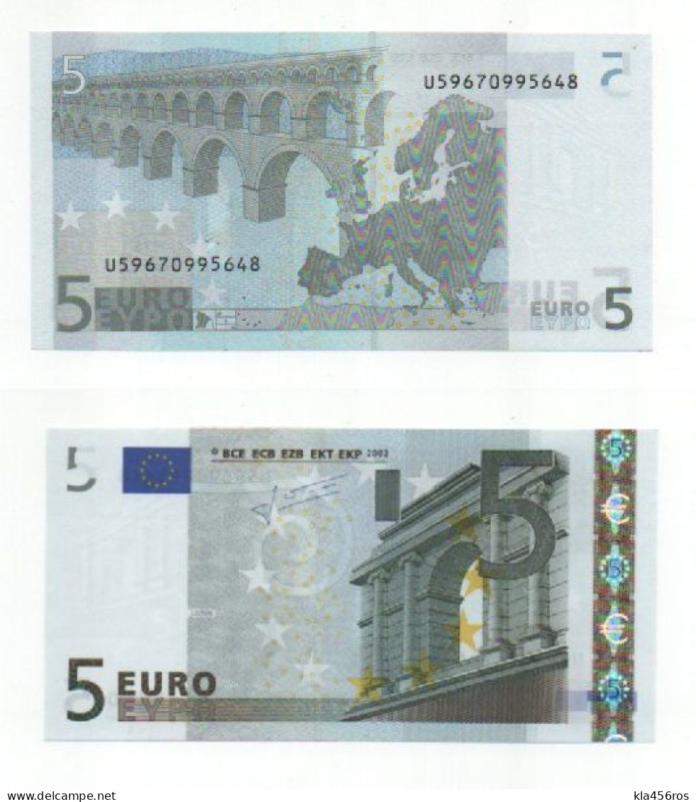 5 Euro L026I6 2002 Trichet Frankreich UNC - 5 Euro