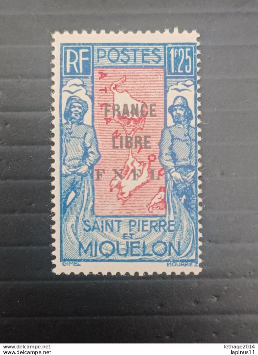 ST PIERRE ET MIQUELLON 1942 STAMPS OF 1932 OVERPRINT FRANCE LIBRE F N F L CAT. YVERT N. 287 MNG - Unused Stamps