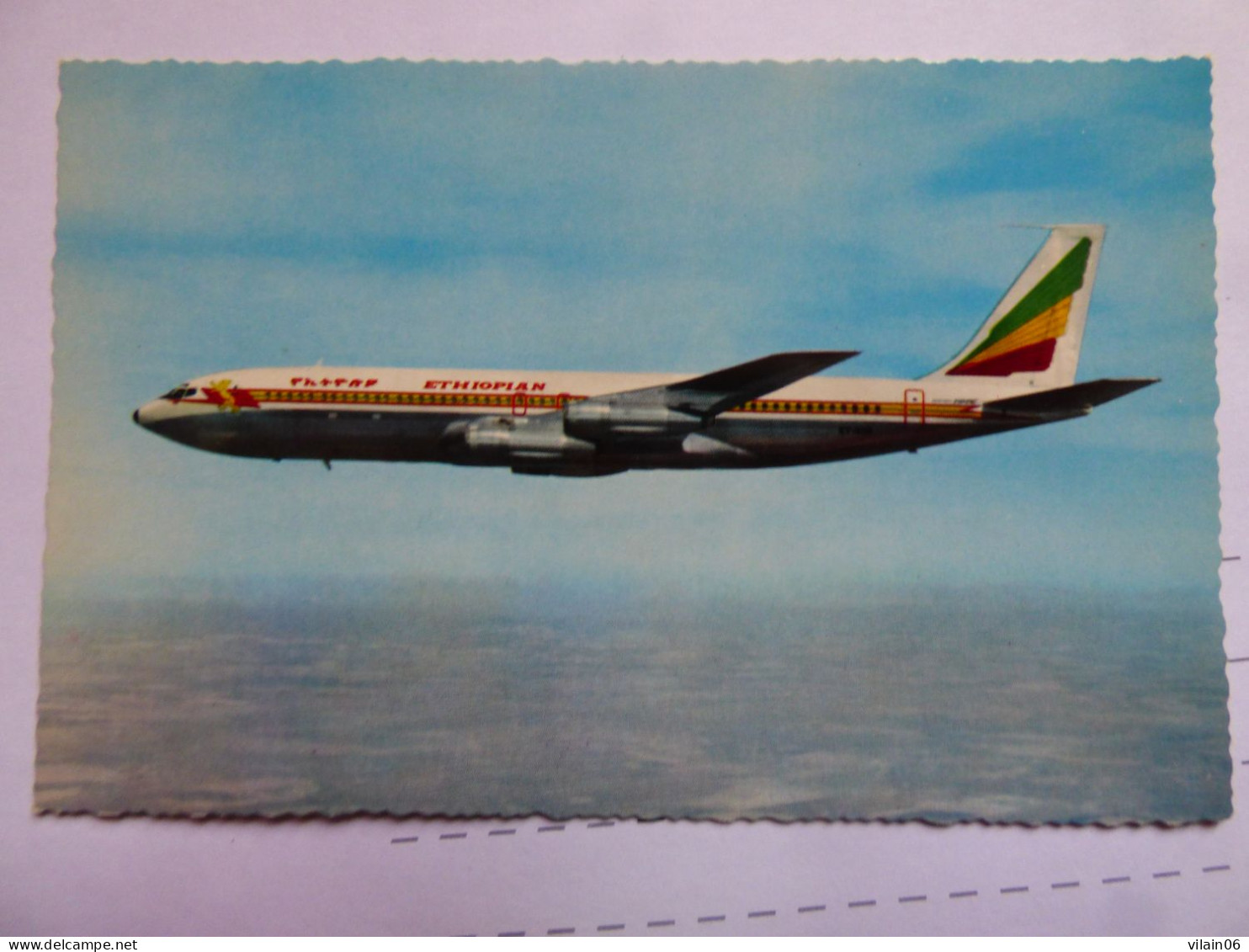 ETHIOPIAN AIRLINES    B 707     /   AIRLINE ISSUE / CARTE COMPAGNIE - 1946-....: Modern Tijdperk