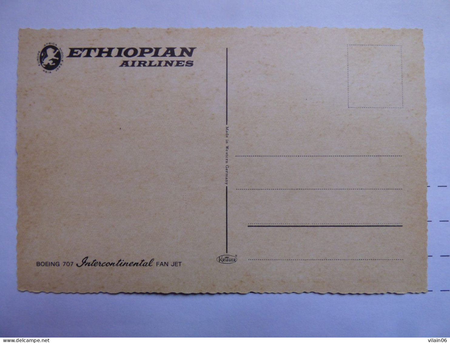 ETHIOPIAN AIRLINES    B 707     /   AIRLINE ISSUE / CARTE COMPAGNIE - 1946-....: Modern Tijdperk