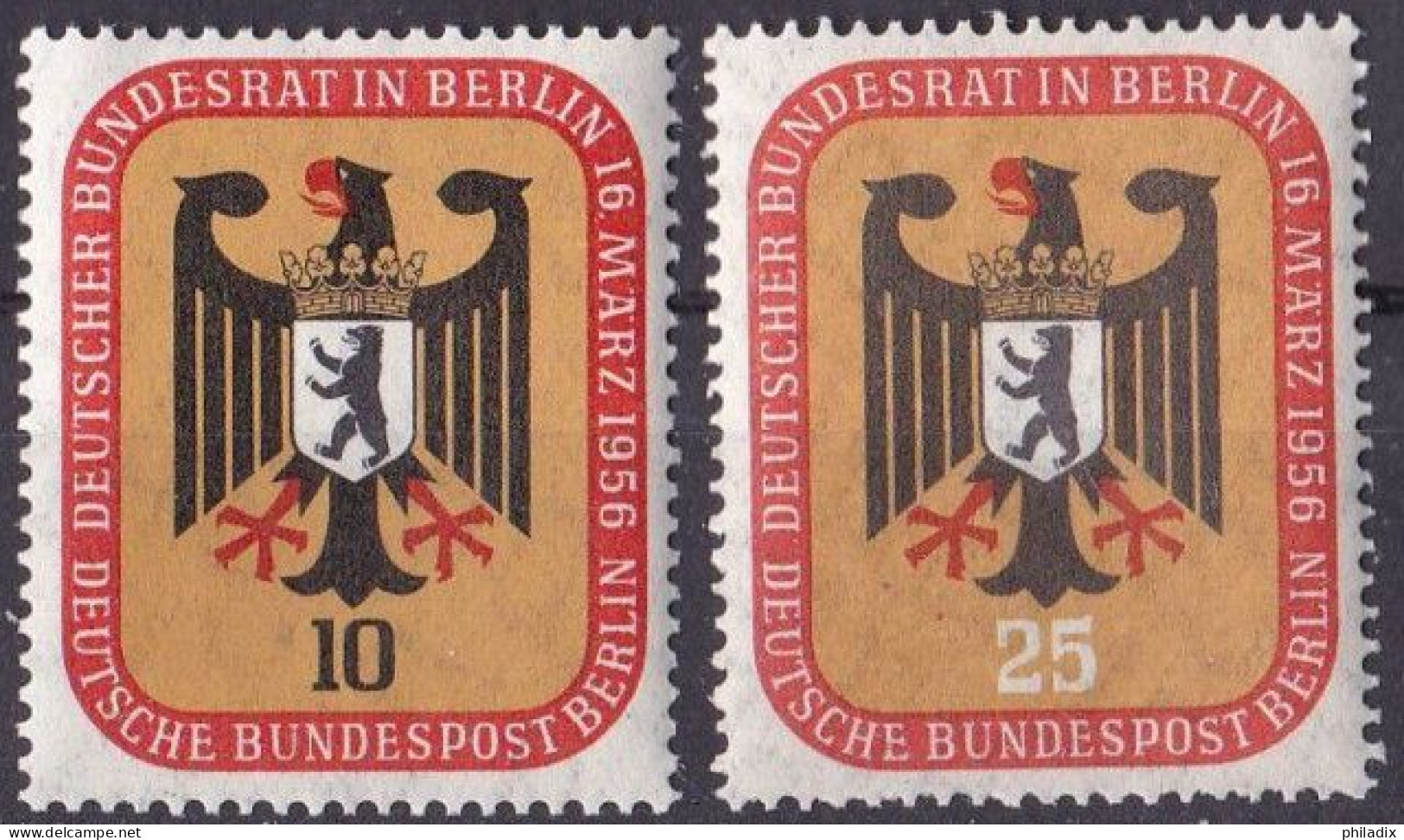 Berlin 1956 Mi. Nr. 136-137 **/MNH (A1-51) - Unused Stamps