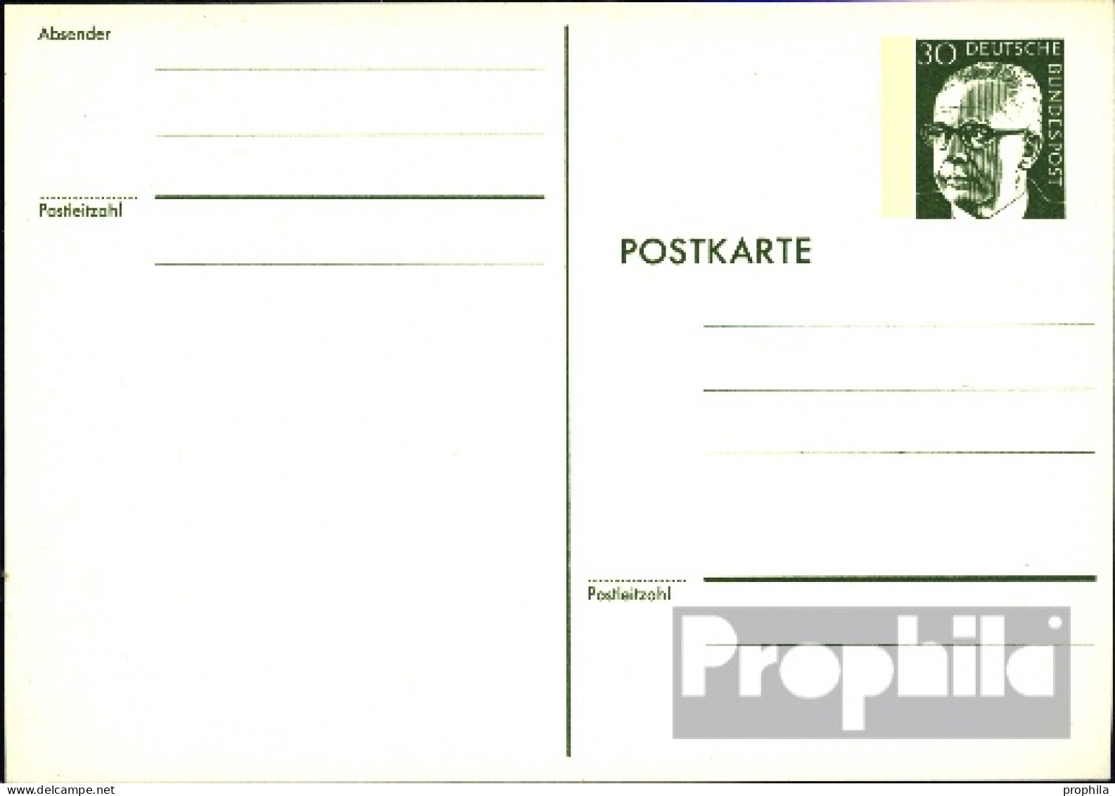 BRD P110b Amtliche Postkarte, Weißes Papier Gebraucht 1973 Heinemann - Altri & Non Classificati