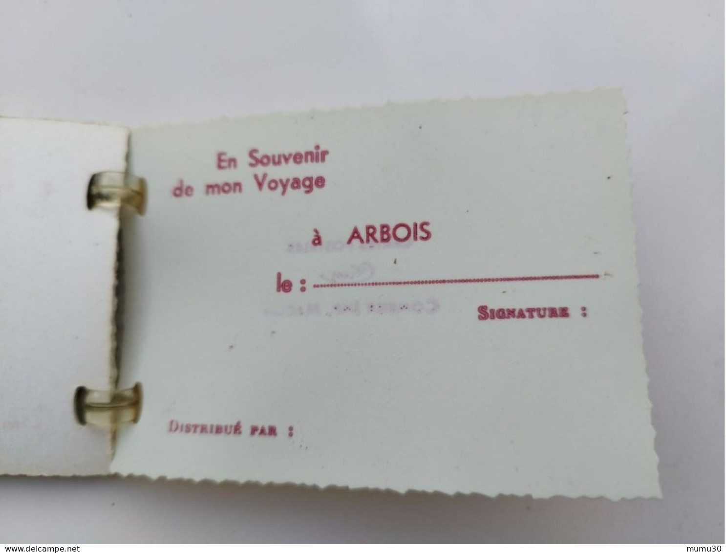 Rare petit carnet cartes Arbois Jura 39 complet bon état années 50 Cim Combier