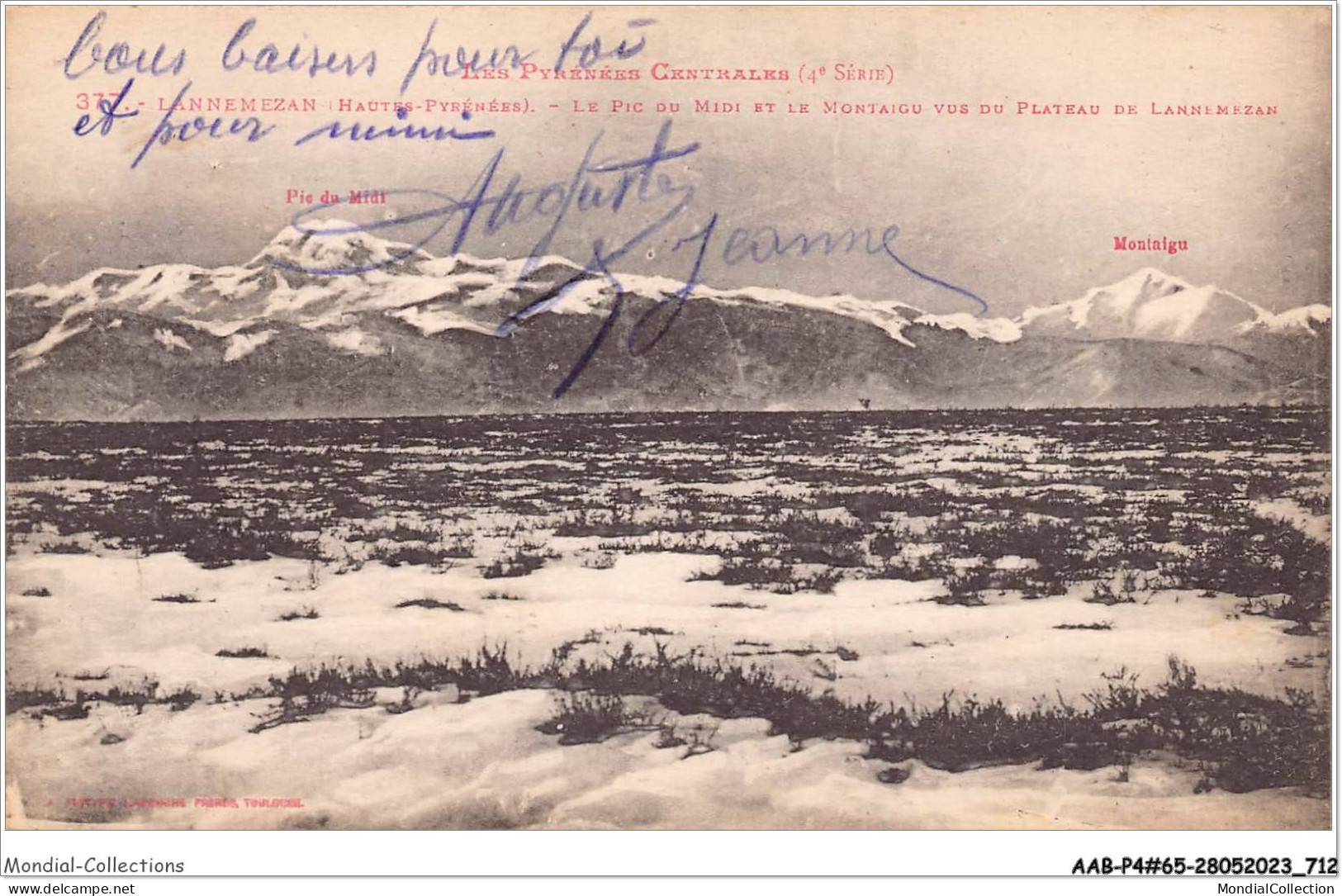 AABP4-65-0333 - LANNEMEZAN - Le Pic Du Midi Et Le Montaigu - Vue Du Plateau De Lannemezan - Lannemezan