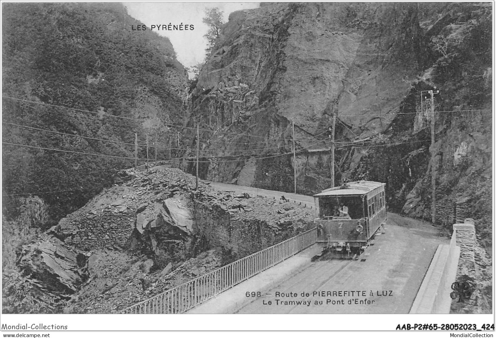 AABP2-65-0189 - Route De Pierrefitte A Luz - Le Tramway Au Pont D'Enfer - Luz Saint Sauveur