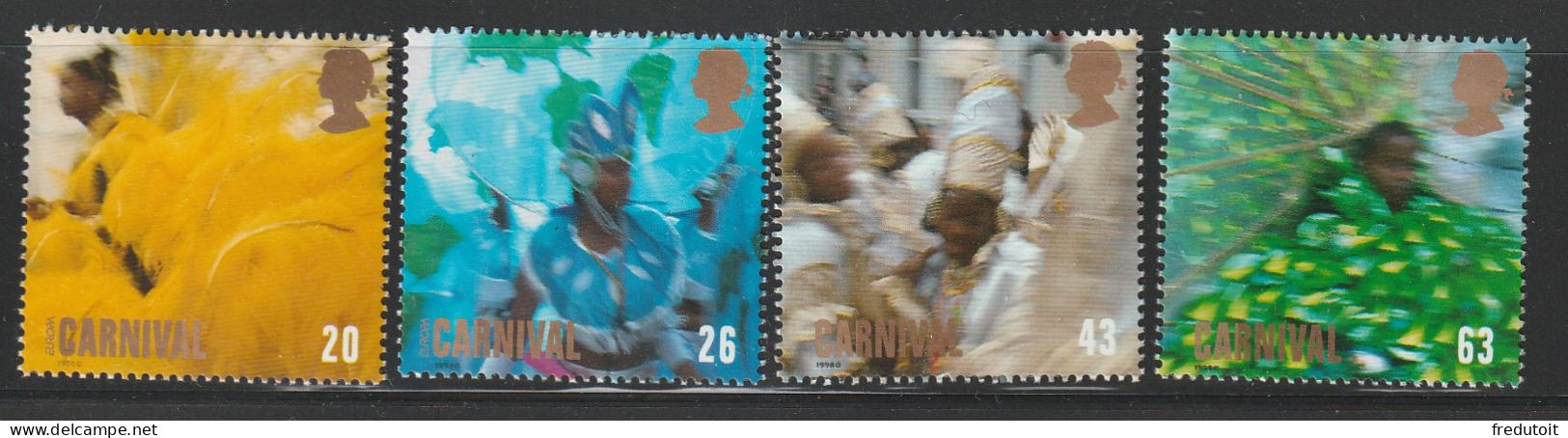 GRANDE BRETAGNE - N°2052/5 ** (1998) Europa : Carnaval - Ungebraucht