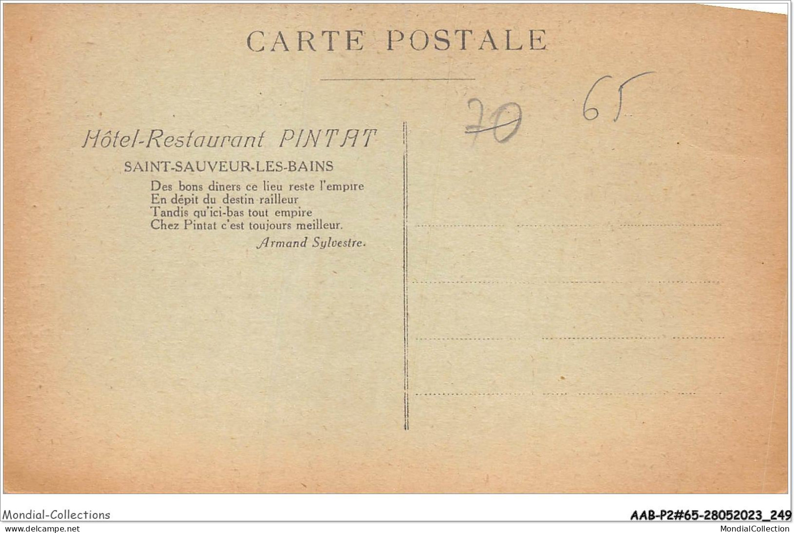 AABP2-65-0101 - SAINT-SAUVEUR-LES-BAINS - Terrasse Du Grand Restaurant Pintat - Luz Saint Sauveur
