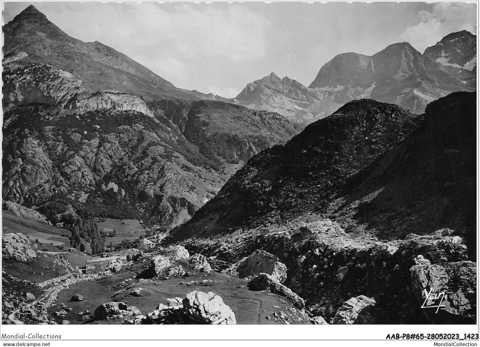 AABP8-65-0690 - GAVARNIE - Les Pics Marbore, Astazou, Rouge De La Pailla Et Pimene, Vus De La Vallee D'Ossoue - Gavarnie