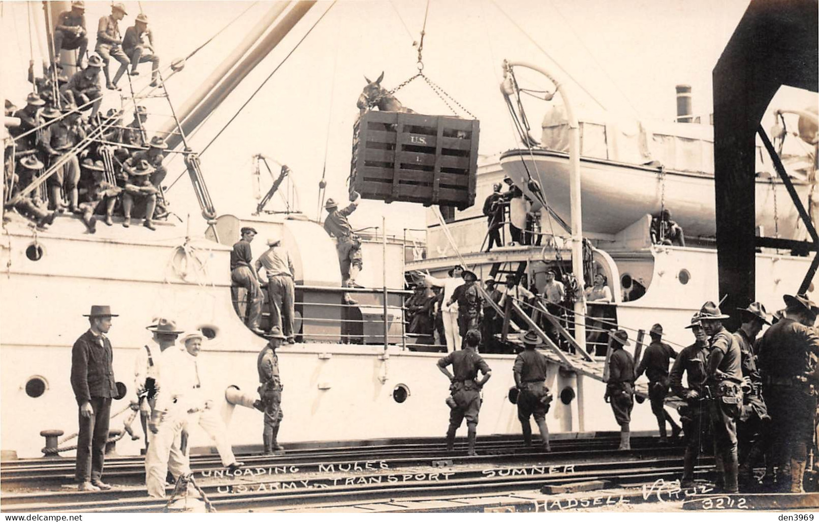 Mexique - VERACRUZ - Révolution Mexicaine - Occupation Américaine 1914 - Débarquement U.S. Army, Mules - Carte-Photo - México