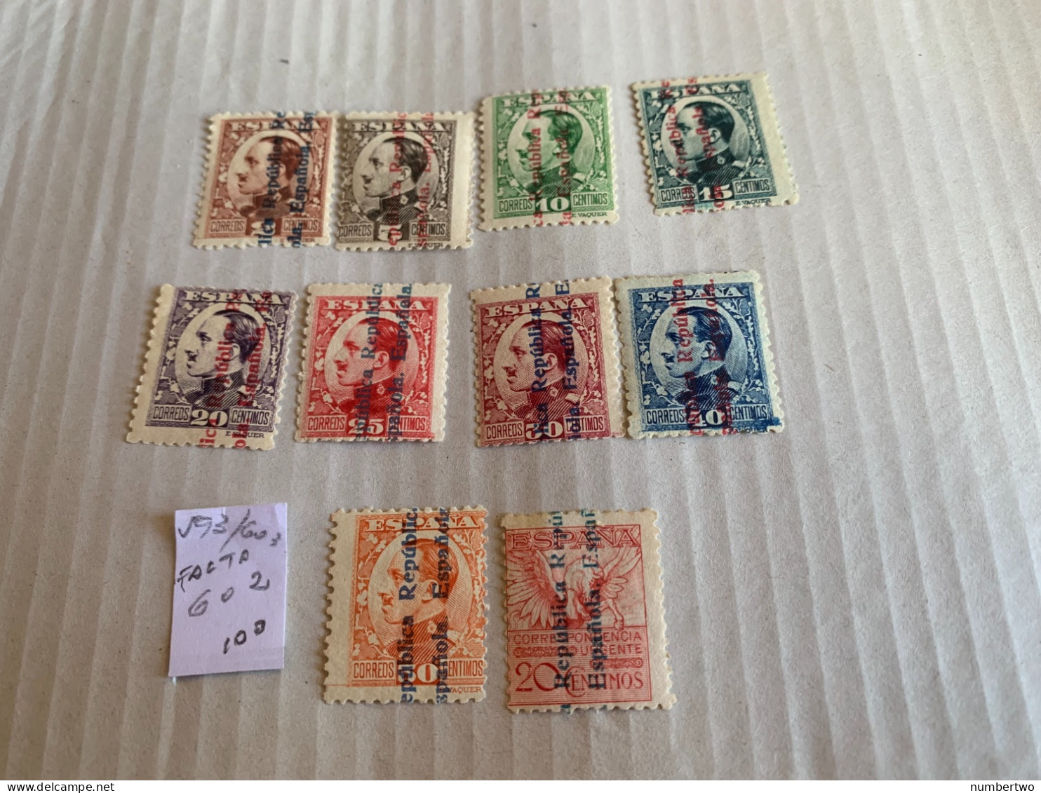 ESPAÑA  Nº 593/603. SIN 602.  (sin Charnela NI Defectos) - Unused Stamps