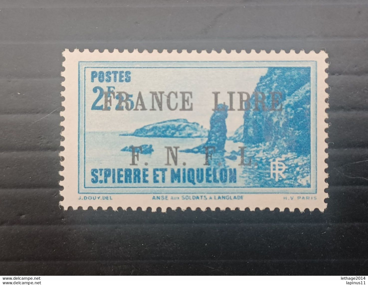 ST PIERRE ET MIQUELLON 1941 STAMPS OF 1922 OVERPRINT FRANCE LIBRE F N F L CAT. YVERT N. 269 MNG - Ungebraucht