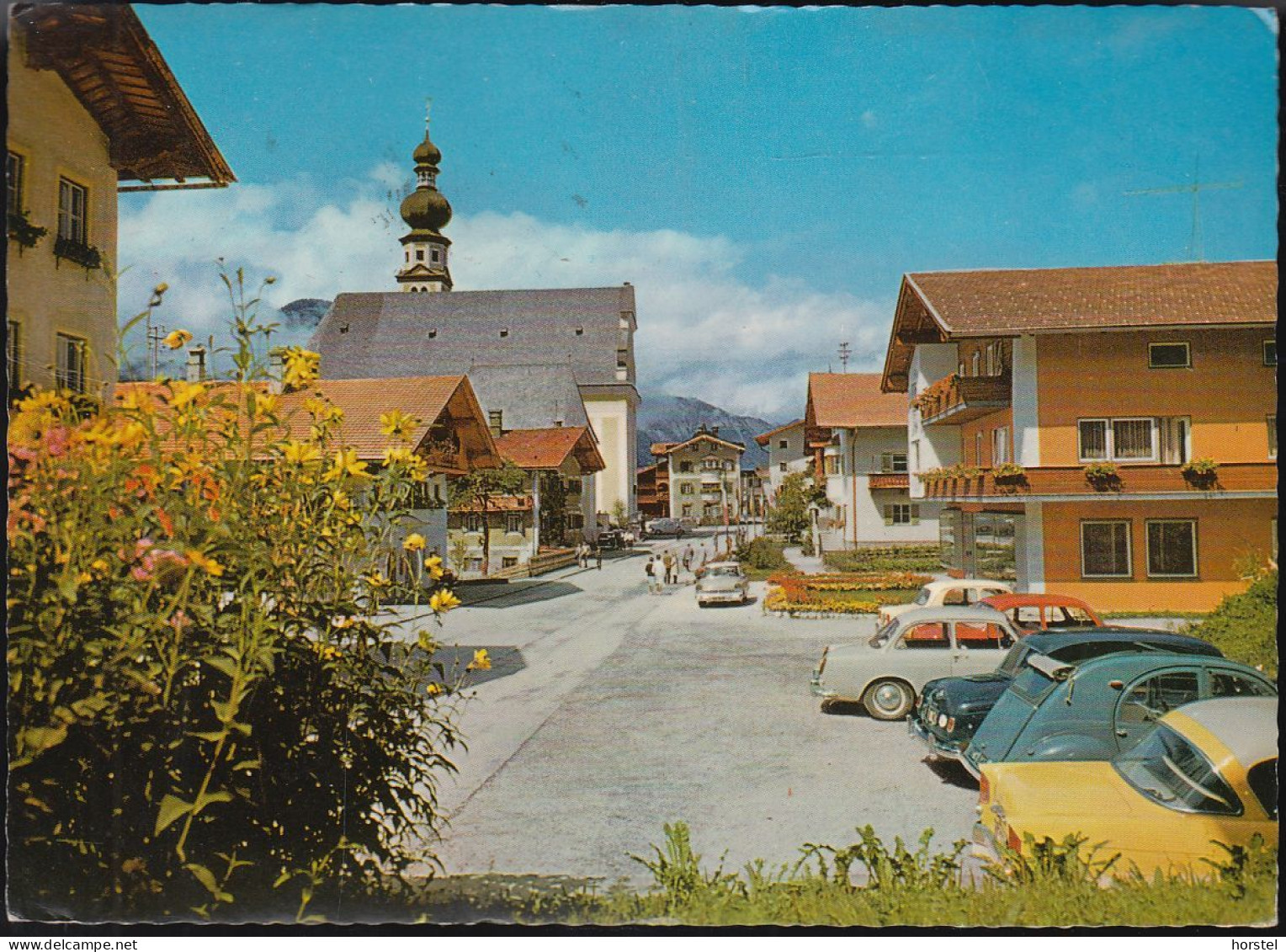 Austria - 6235 Reith Im Alpbachtal - Hauptstraße - Cars - Opel Rekord P1 - VW 1500 - Mercedes Ponton - Citroën 2CV - Brixlegg