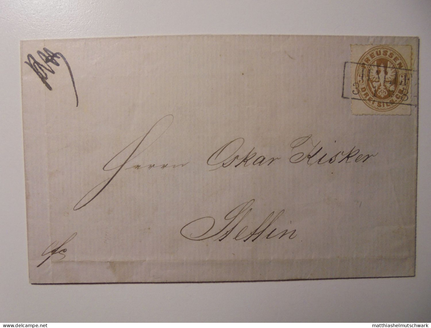 Altdeutschland (Preußen) /MiNr. 18a Rehbraun Auf Gesiegeltem Brief Gestempelt HALLE 3.1.1863 € 6,00 Katal - Cartas & Documentos