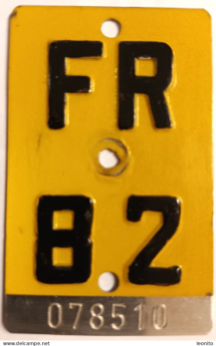 Velonummer Mofanummer Fribourg FR 82 - Nummerplaten