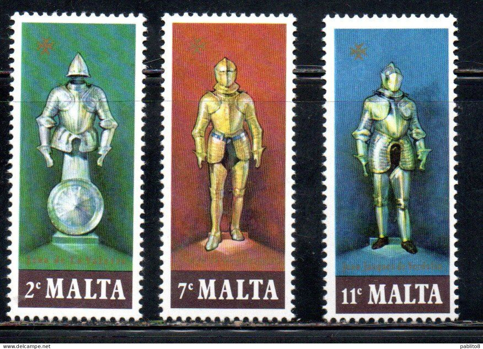 MALTA 1977 SUITS OF ARMOR ARMATURE COMPLETE SET SERIE COMPLETA MNH - Malte