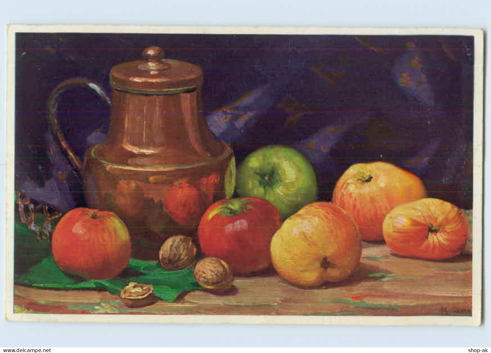 M423/ Stilleben Von N. Davis  Obst Äpfel  AK Ca.1912 - Mailick, Alfred