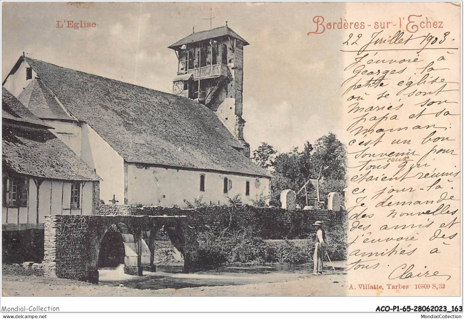 ACOP1-65-0083 - BORDERES-SUR-L'ECHEZ - L'église - Borderes Louron