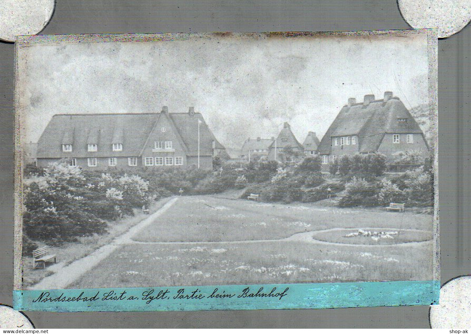 Neg0125/ List  Sylt Partie Beim Bahnhof  Original-Negativ 1940/50 - Sylt