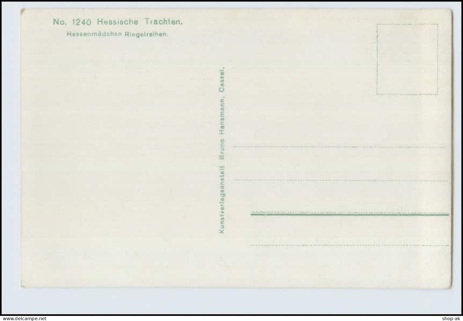 W3F42/ Hessische Trachten Hessen Mädchen AK Verlag: Hansmann - Other & Unclassified