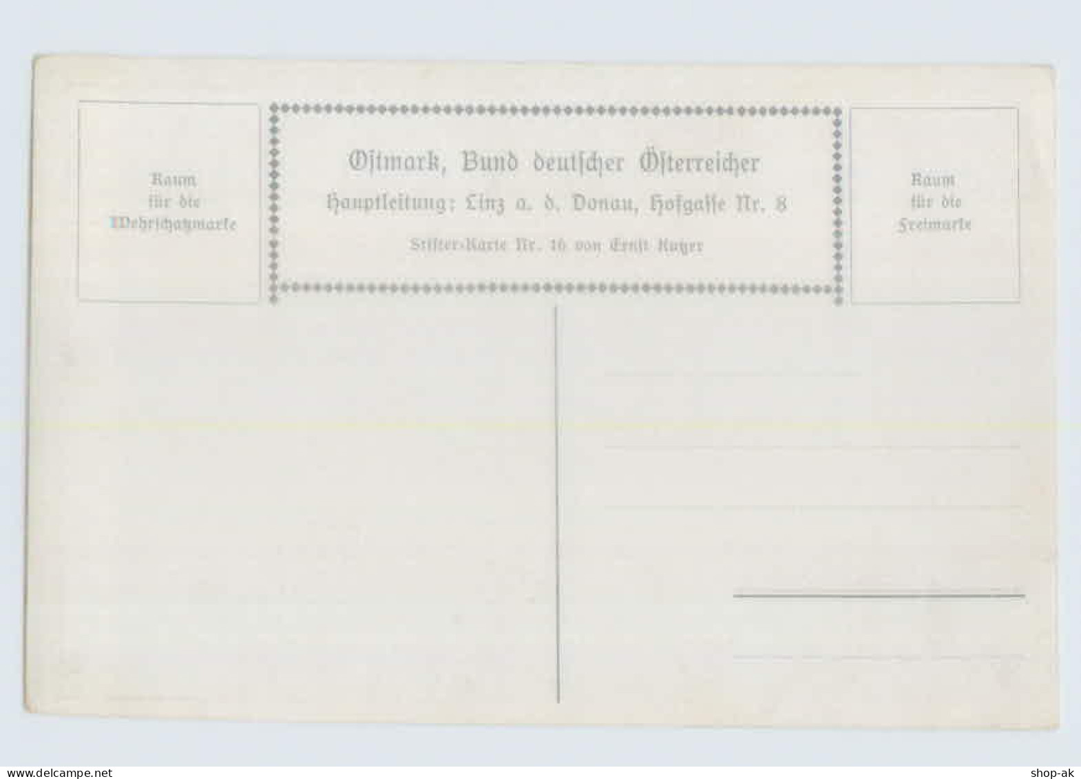 W9C52/ Ostmark, Bund Deutscher Österreicher Stifter AK Nr. 16  E. Kutzer - Mailick, Alfred