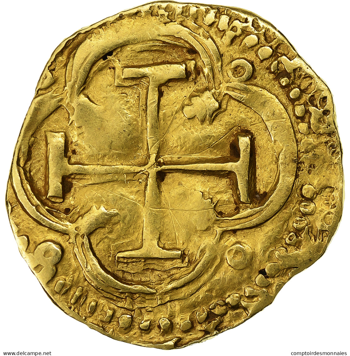 Espagne, Philippe II, 2 Escudos, 1597, Tolède, Or, TB - Premières Frappes