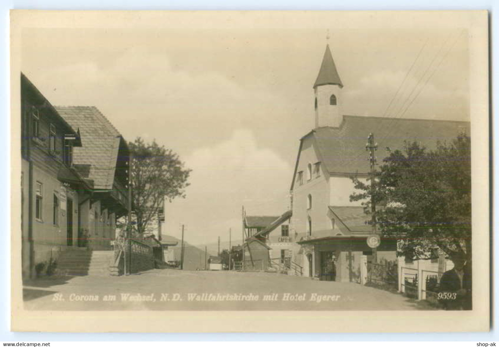 T4765/ St. Corona N.Ö.  Hotel Egerer, Wallfahrtskirche Foto AK Ca.1935 - Autres & Non Classés