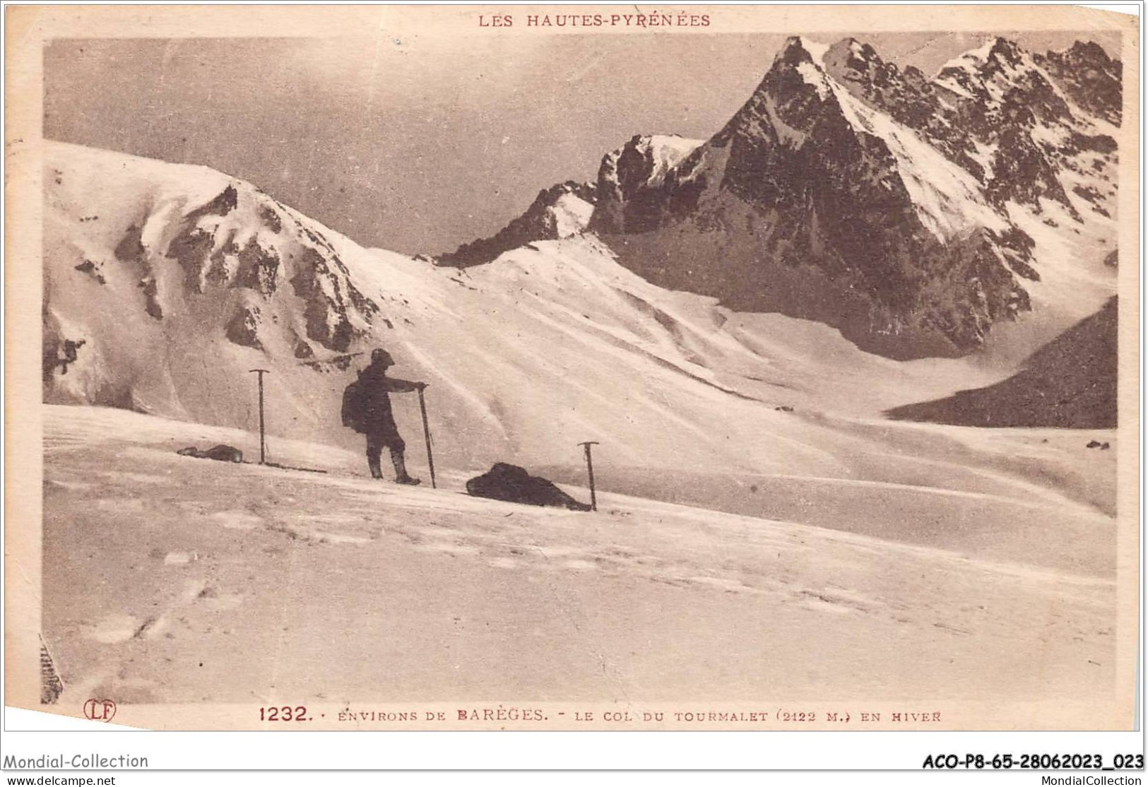 ACOP8-65-0728 - BAREGES - Le Col Du Tourmalet En Hiver - Argeles Gazost