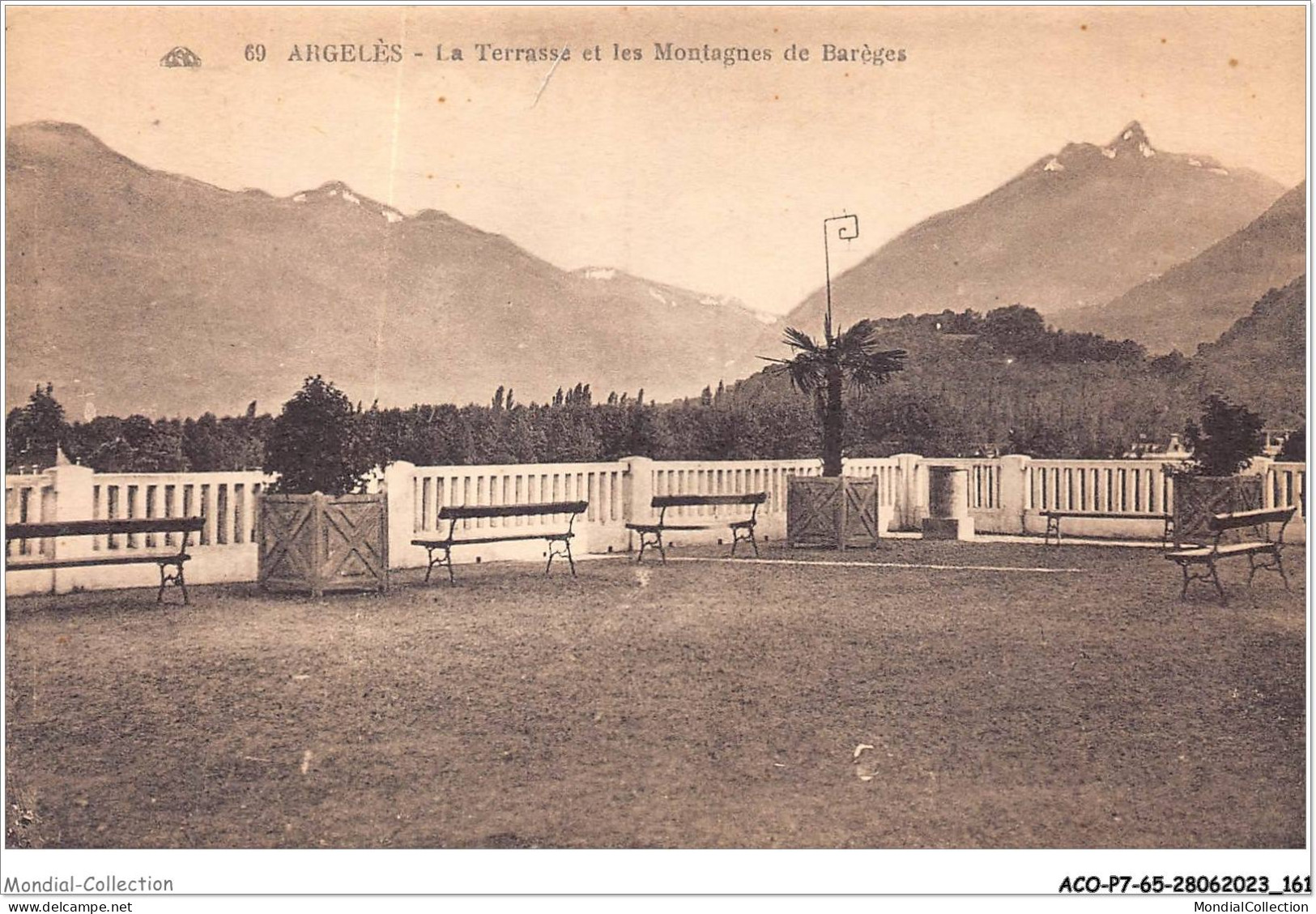 ACOP7-65-0693 - ARGELES-GAZOST - La Terrasse Et Les Montagnes De Barèges - Argeles Gazost