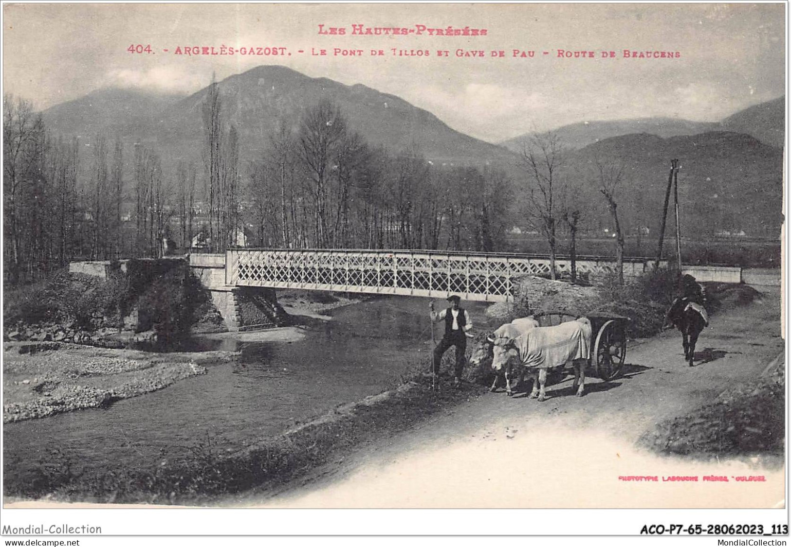 ACOP7-65-0669 - ARGELES-GAZOST -  Le Pont De Tillos Et Gave De Pau - Route De Beaucens - Argeles Gazost